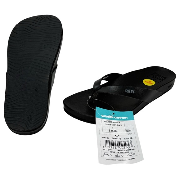 Reef Cushion Bounce Black Waterproof Womens Thing Slide Sandals Size 5M - Picture 7 of 7